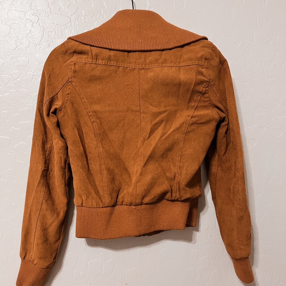 Miss London faux leather cropped jacket - Picture 3 of 4